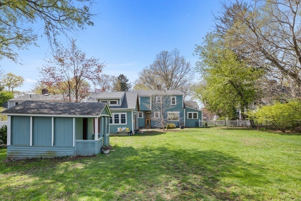 67 Randlett Park Newton, MA 02465 - Photo 36 of 41 a view of a house with a big yard and large trees