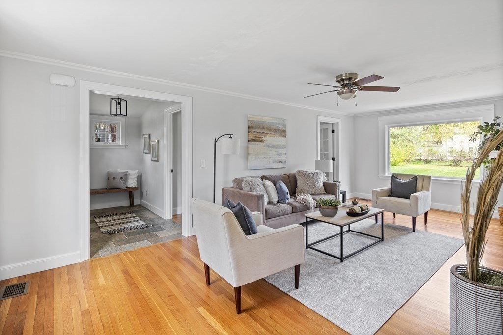 67 Randlett Park Newton, MA 02465 - Photo 6 of 41 a living room with furniture and a wooden floor