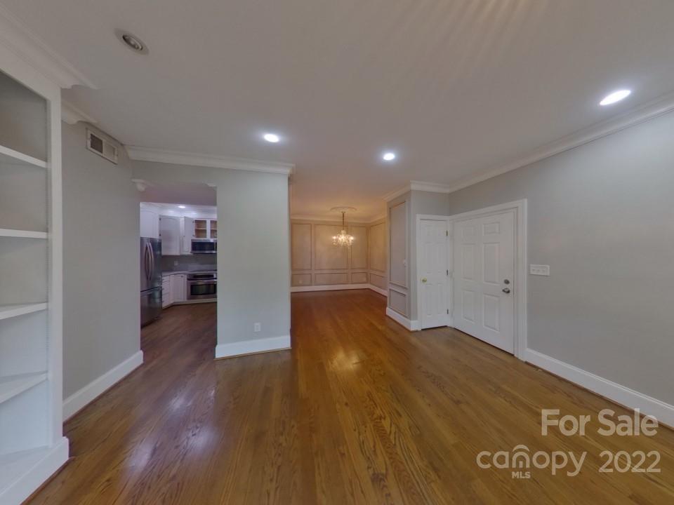 1012 Queens Road Charlotte, NC 28207 - Photo 3 of 13 a view of livingroom with wooden floor