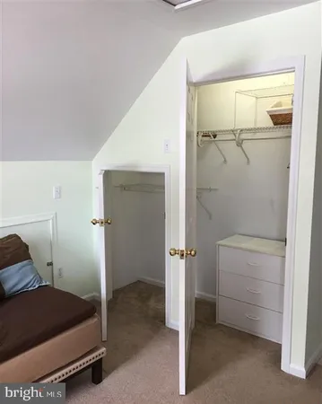 a room that has a bed in it