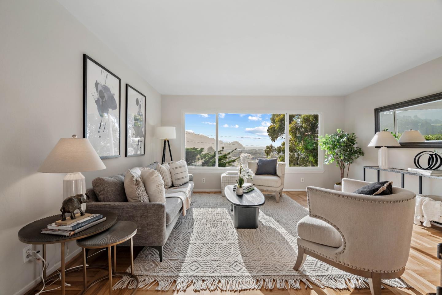 1212 Seville Drive Pacifica, CA 94044 - Photo 3 of 37 a living room with furniture and a large window