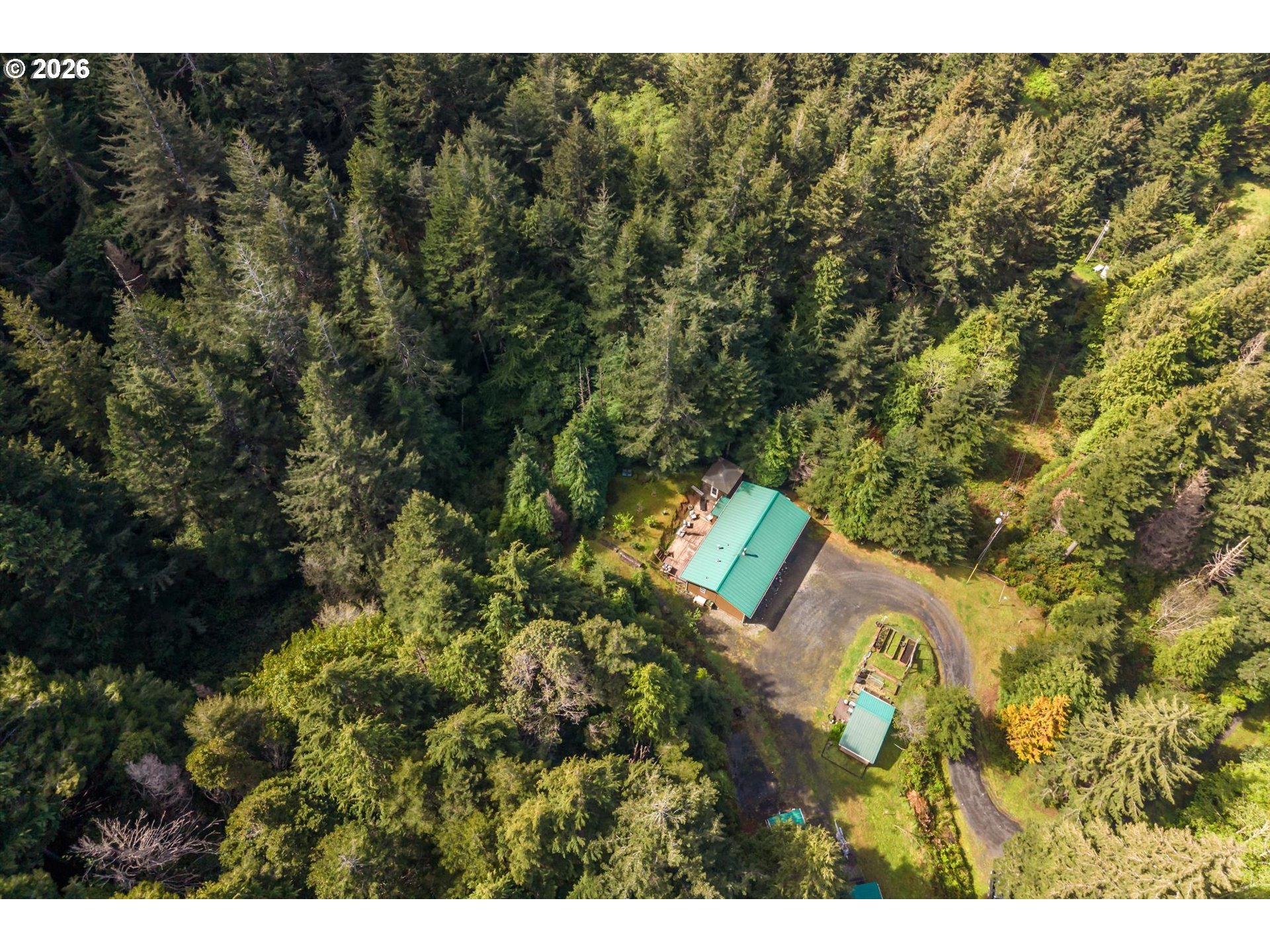 93490 Fir Road Port Orford, OR 97465 - Photo 4 of 47 a view of a house with a outdoor space and a forest