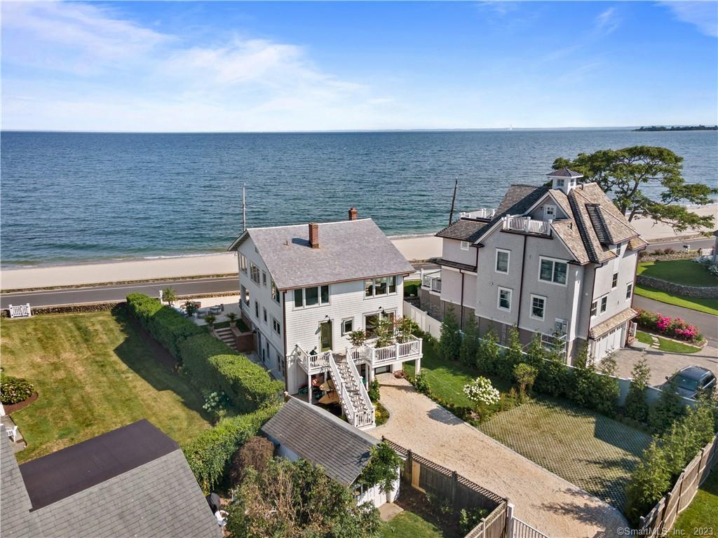 19 Soundview Drive Westport, CT 06880 - Photo 9 of 40 an aerial view of a house with a yard