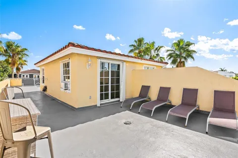 a house view with a garden space