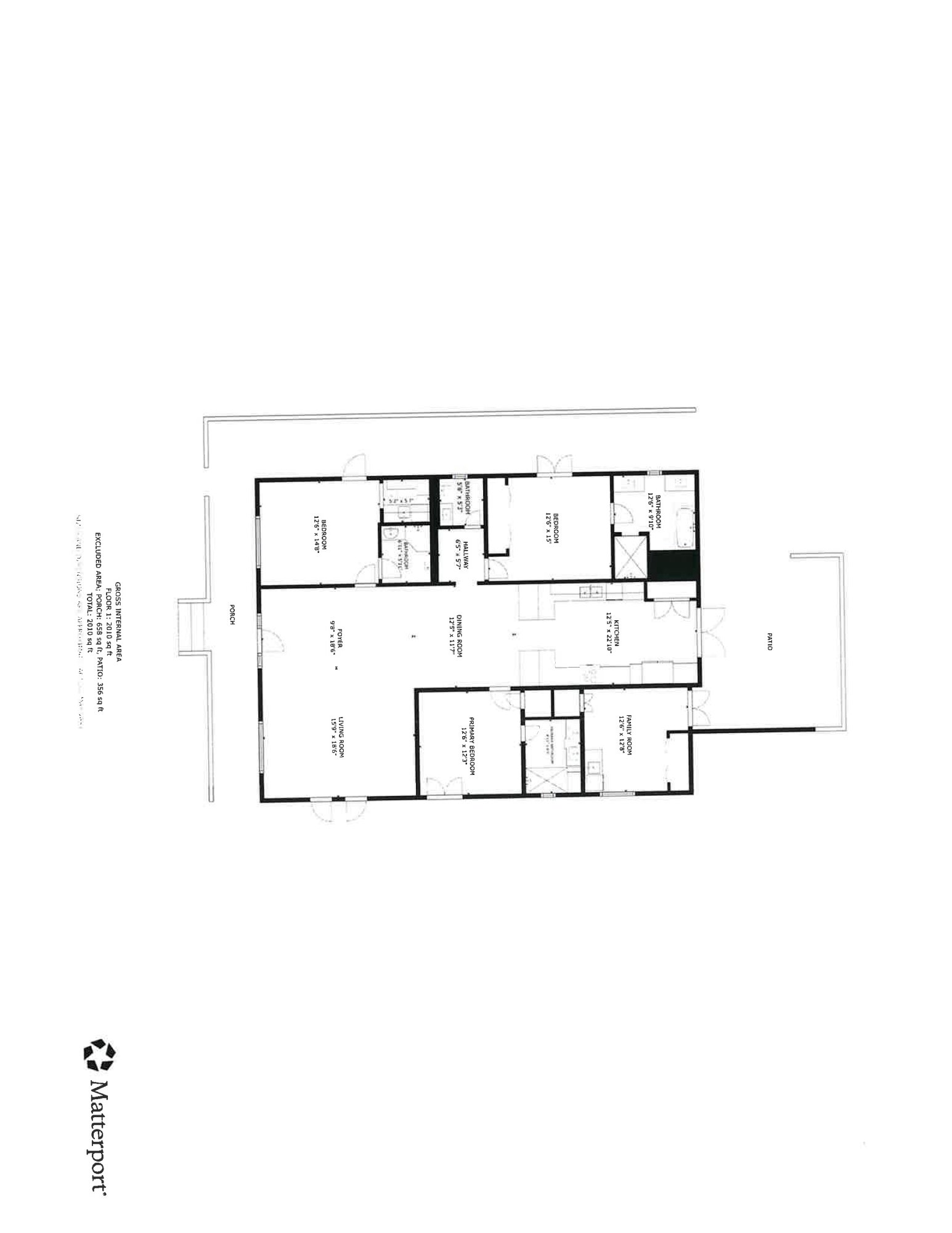 1022 Washington Street Key West, FL 33040 - Photo 23 of 23 Floor plan of main home. Apartments are in a separate building.