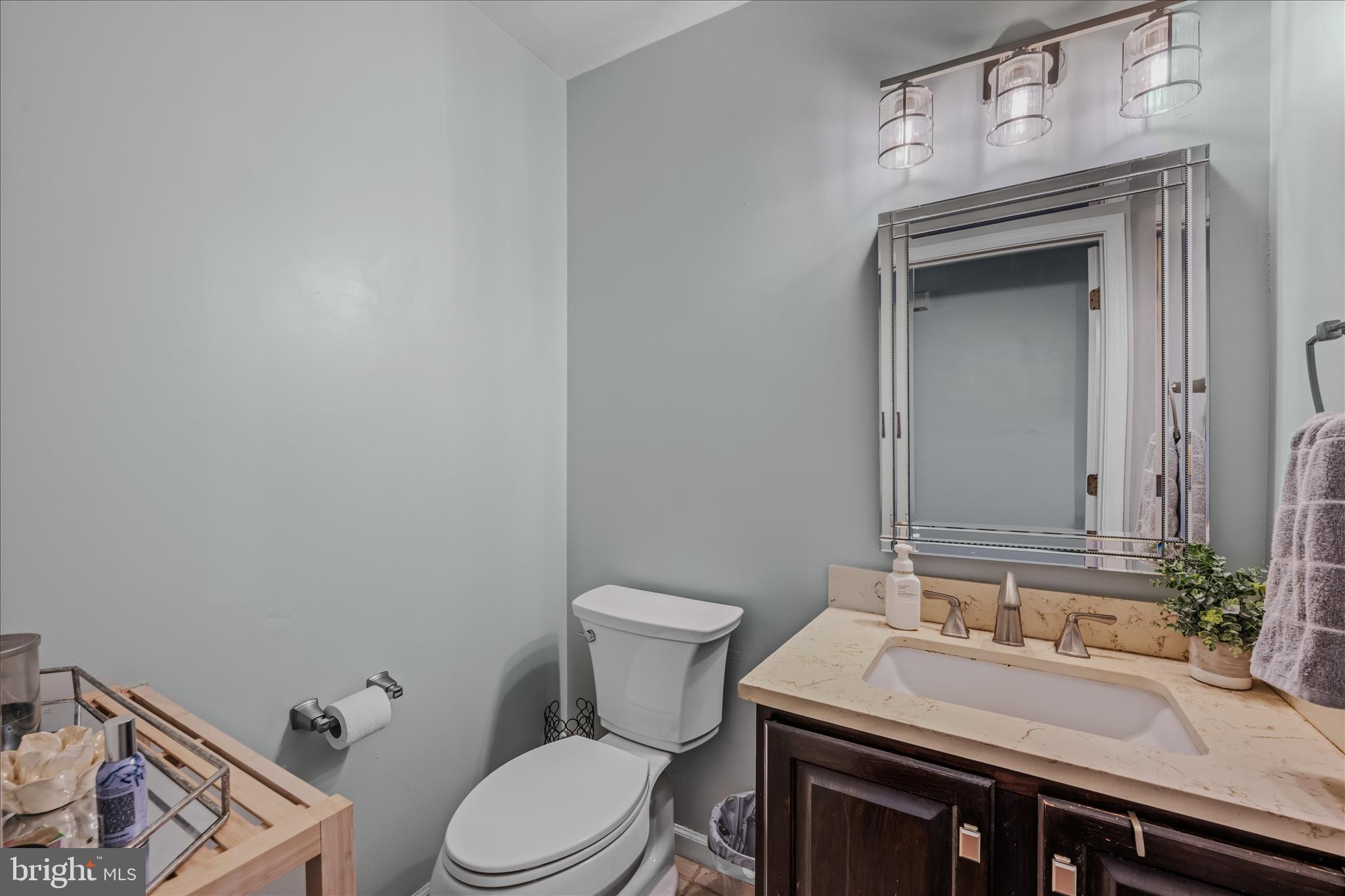 2509 Highland Ridge Road Berkeley Springs, WV 25411 - Photo 10 of 68 a bathroom with a sink a toilet and mirror