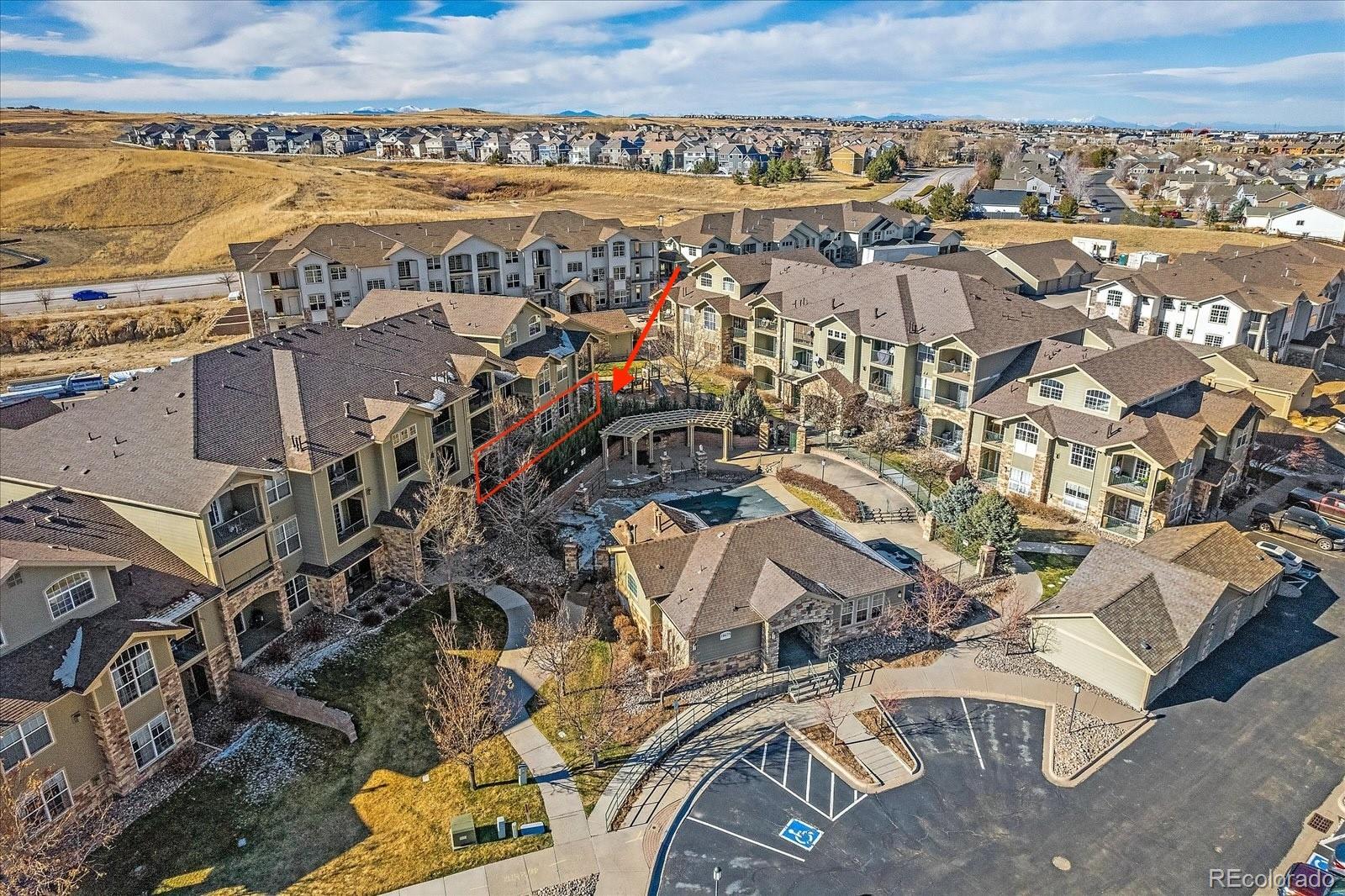 18611 Stroh Road, Unit 5102 Parker, CO 80134 - Photo 1 of 21 an aerial view of residential building and ocean