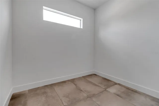 an empty room with an entrance