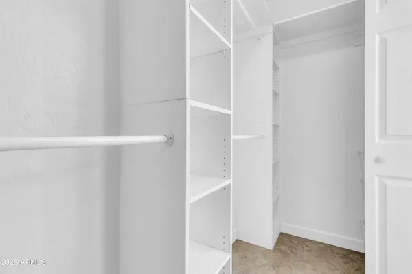a close view of closet