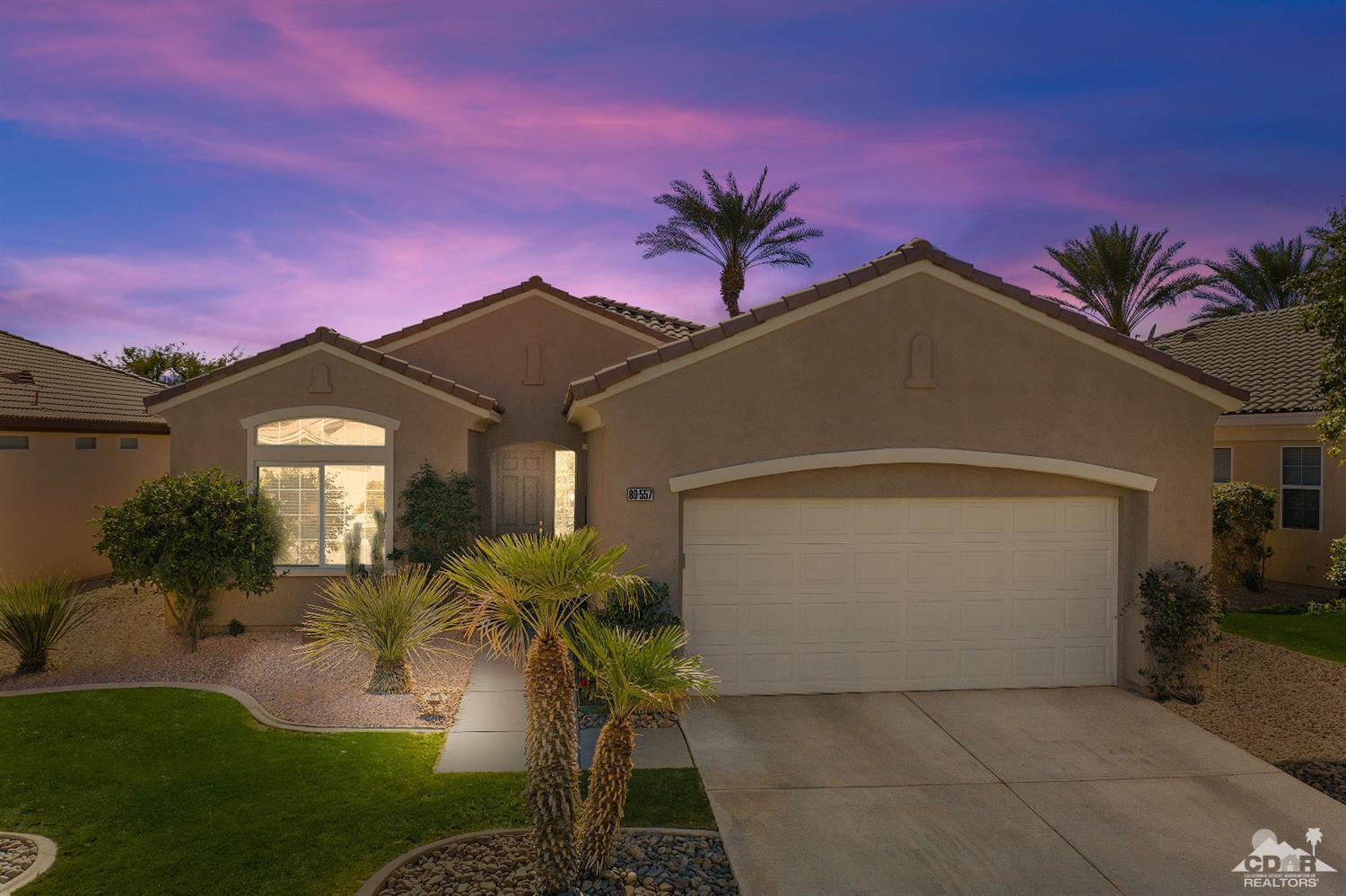 80557 Knightswood Road Indio, CA 92201 - Photo 2 of 30 a front view of a house with a yard