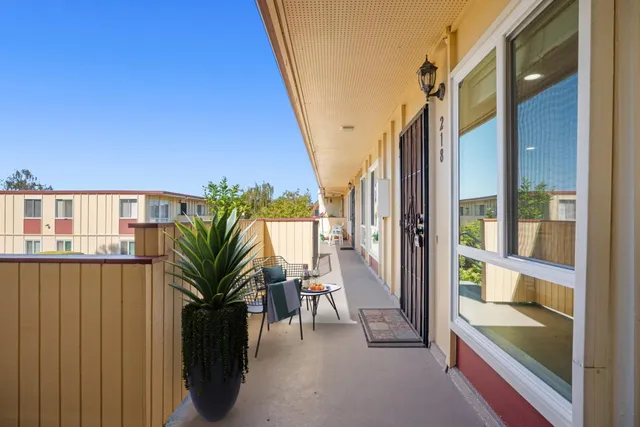 a view of balcony and patio