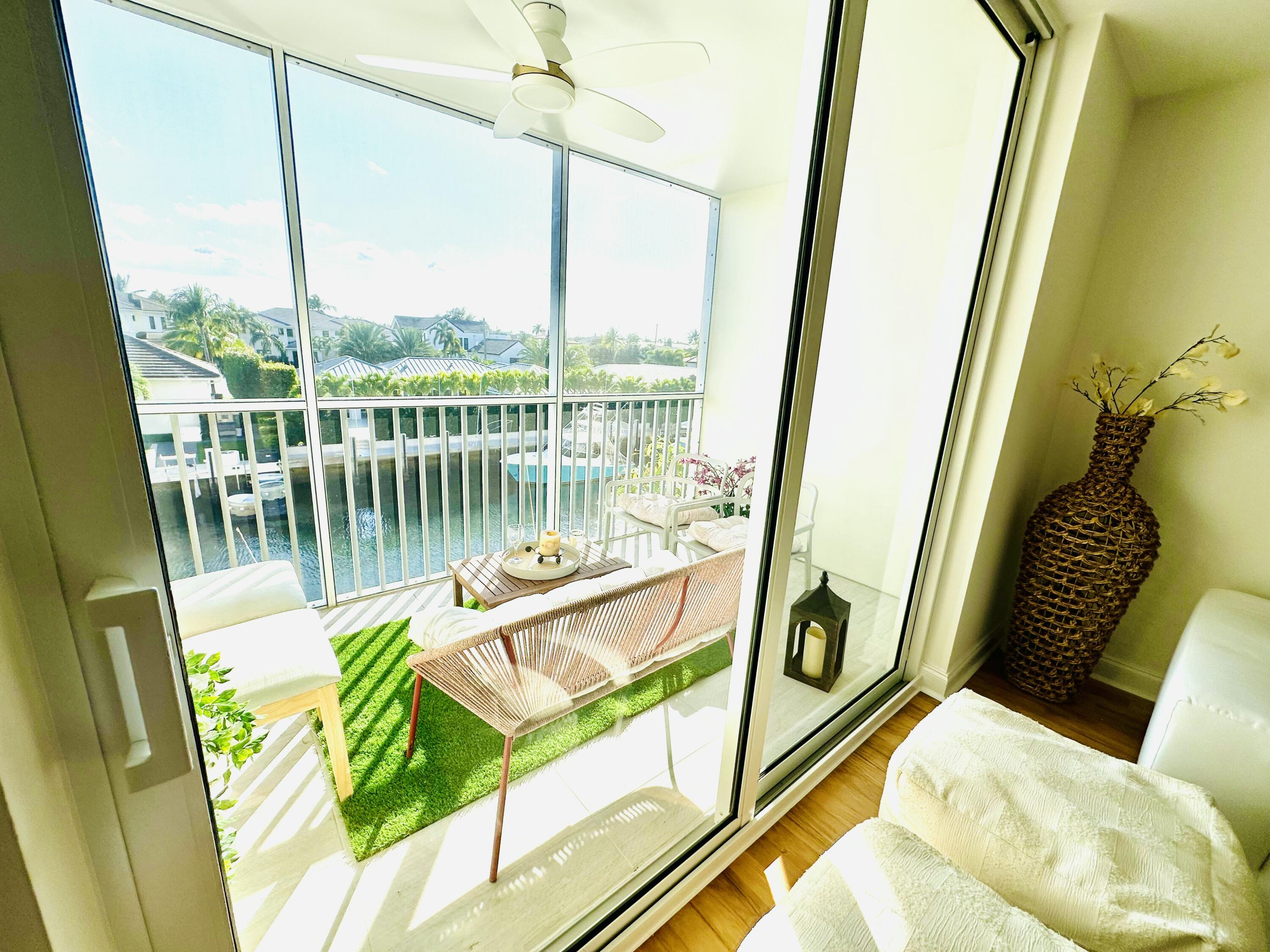 750 Northeast Spanish River Boulevard, Unit 3020 Boca Raton, FL 33431 - Photo 12 of 29 PATIO WITH INTRACOASTAL VIEW