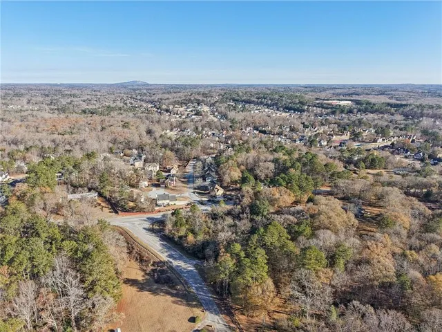 an aerial view of multiple house