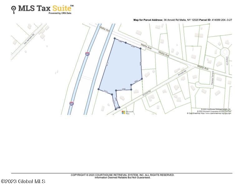 36 Arnold Road Malta, NY 12020 - Photo 1 of 2 CRS Data - Property Map for 36 Arnold Rd