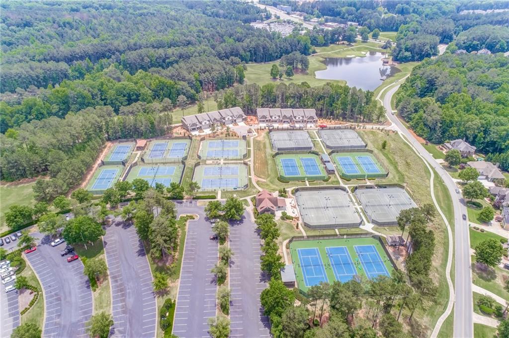 629 Gold Valley Pass Canton, GA 30114 - Photo 79 of 110 an aerial view of a house with a garden