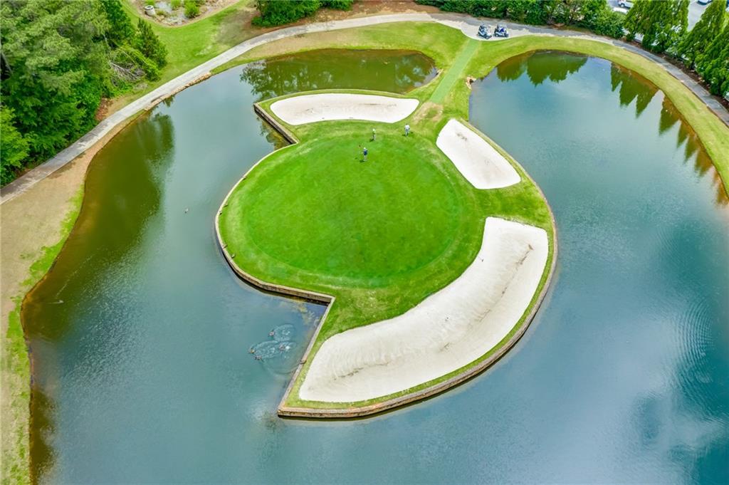 629 Gold Valley Pass Canton, GA 30114 - Photo 90 of 110 a view of a swimming pool with a yard and plants
