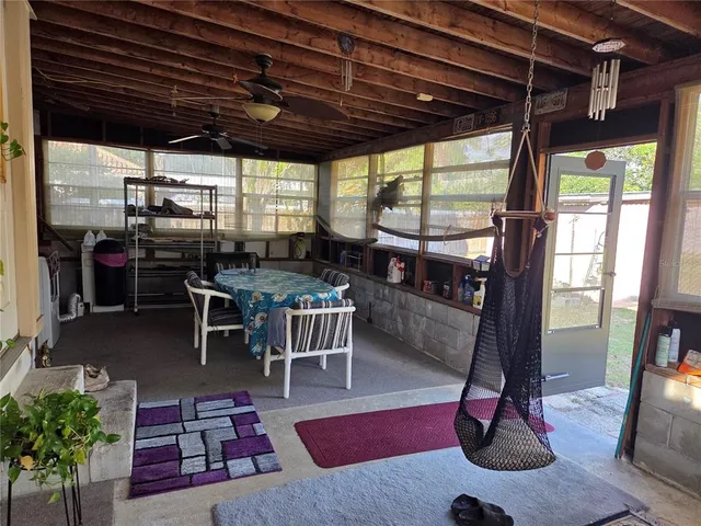 a outdoor space with furniture