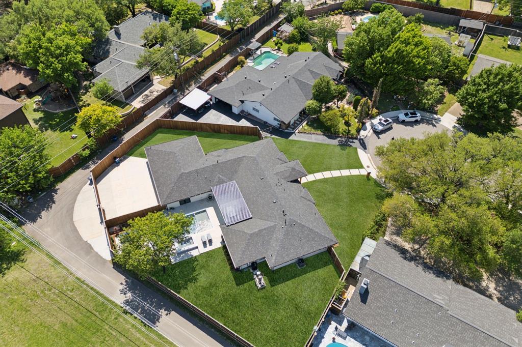 14406 Overview Drive Dallas, TX 75254 - Photo 38 of 39 an aerial view of a house with garden space and street view