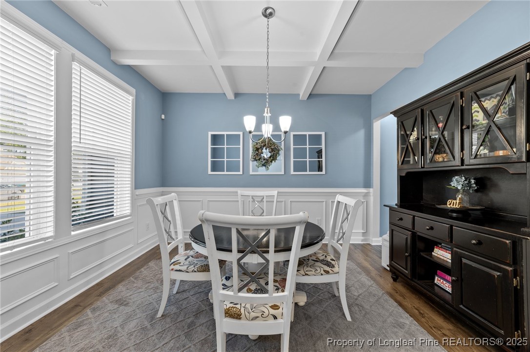 264 Mill Ridge Court Godwin, NC 28344 - Photo 4 of 43 a view of a dining room with furniture and chandelier