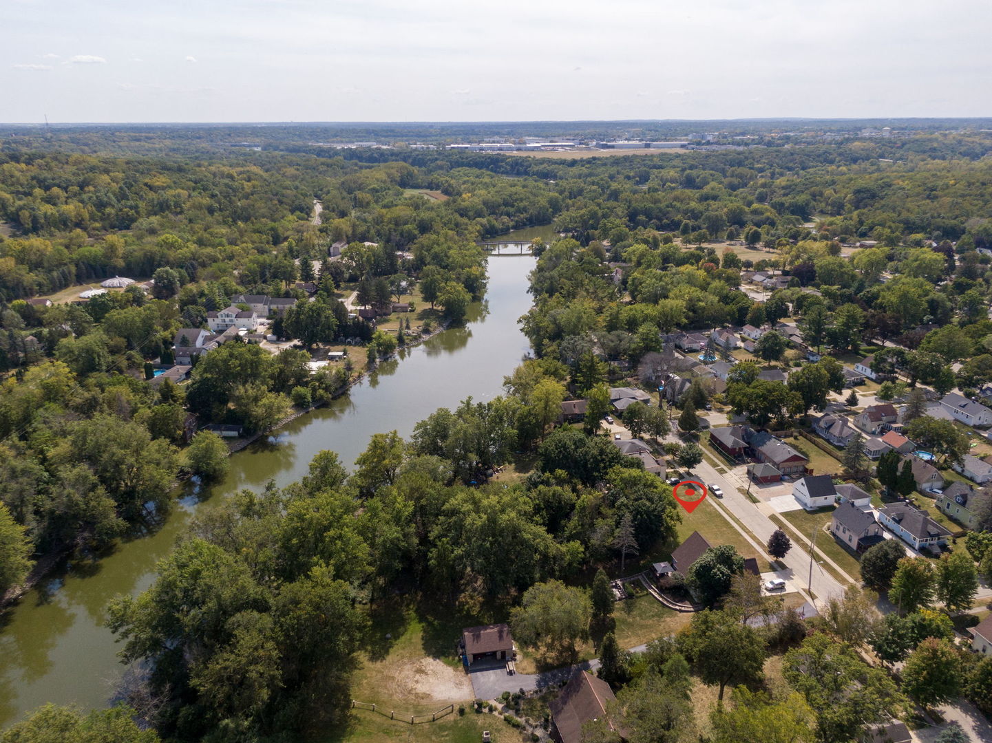 Lot 1 View Street West Dundee, IL 60118 - Photo 13 of 14 an aerial view of town with residential houses with outdoor space and trees