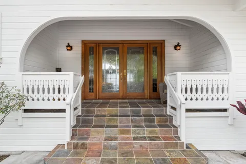a view of front door of house