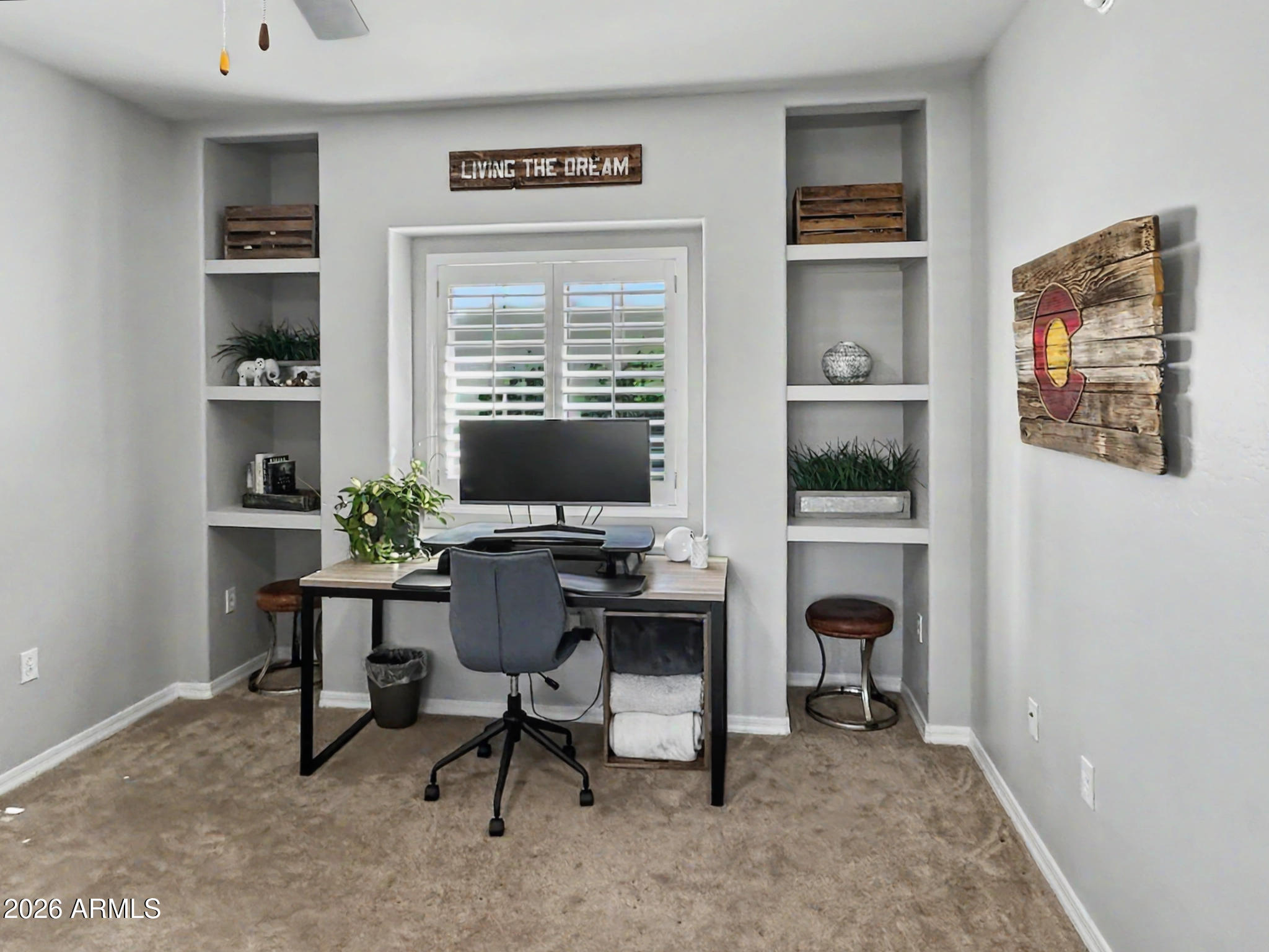 3935 East Rough Rider Road, Unit 1144 Phoenix, AZ 85050 - Photo 12 of 31 Primary Bedroom/Bonus Room Desk View