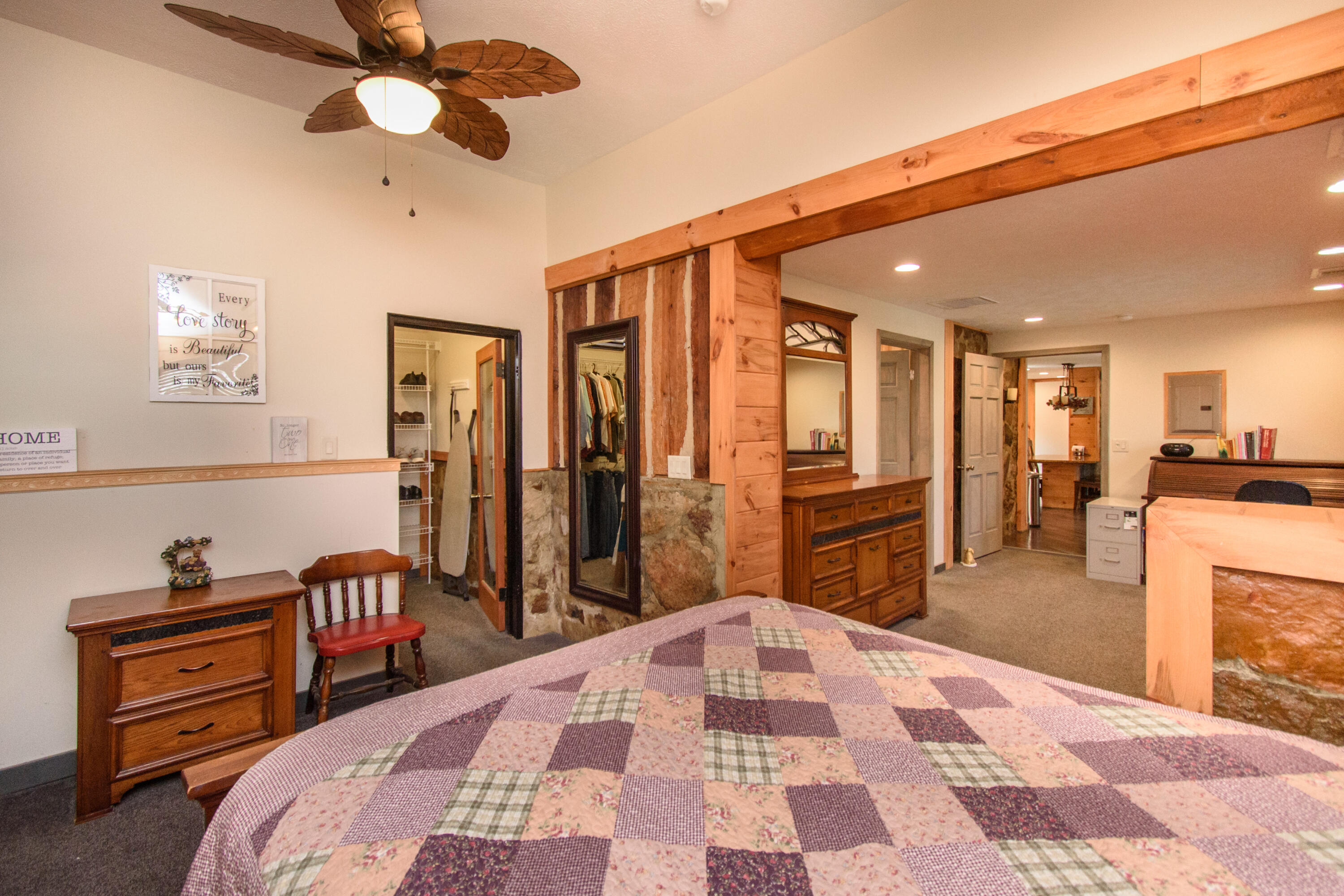 1804 Garlick Road Elliston, VA 24087 - Photo 19 of 95 a bedroom with a bed and wooden floor