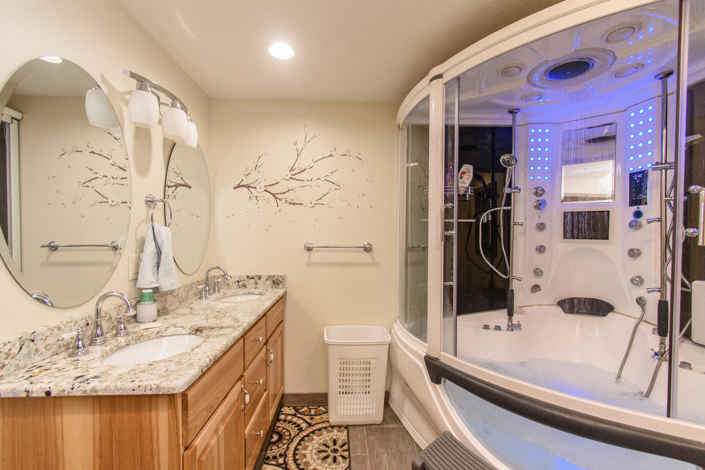 1804 Garlick Road Elliston, VA 24087 - Photo 22 of 95 a bathroom with a sink a toilet and shower