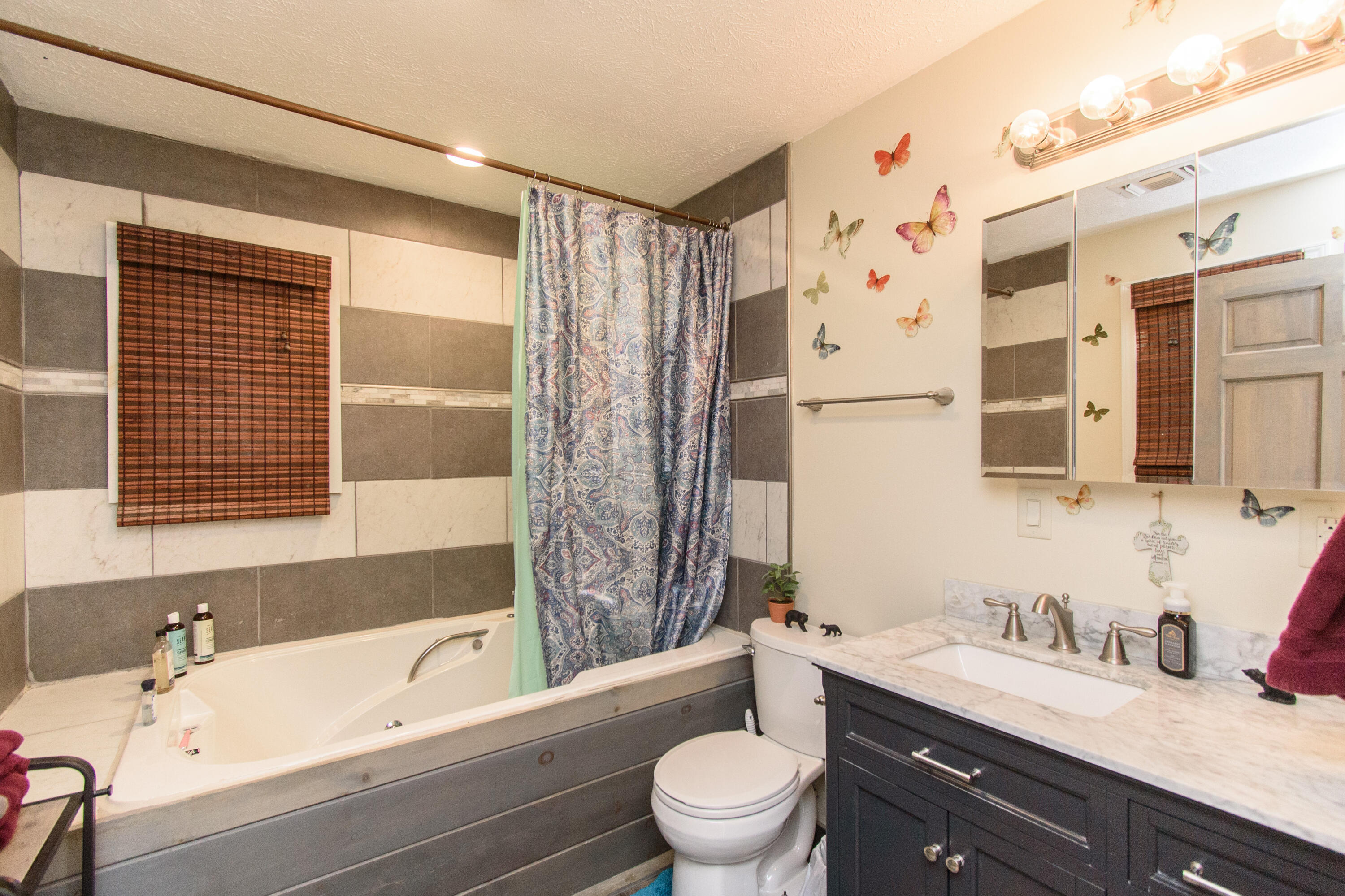 1804 Garlick Road Elliston, VA 24087 - Photo 28 of 95 a bathroom with a bathtub shower sink vanity mirror and toilet