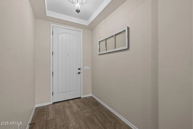 a view of a garden with an outdoor space