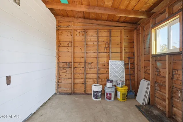 a view of a room with swing chair