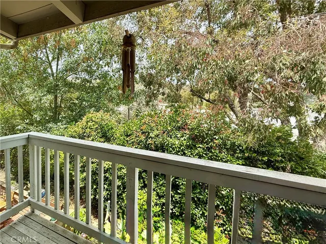 a view of a balcony with outdoor space