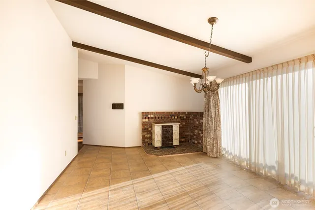 a view of a livingroom with a fireplace