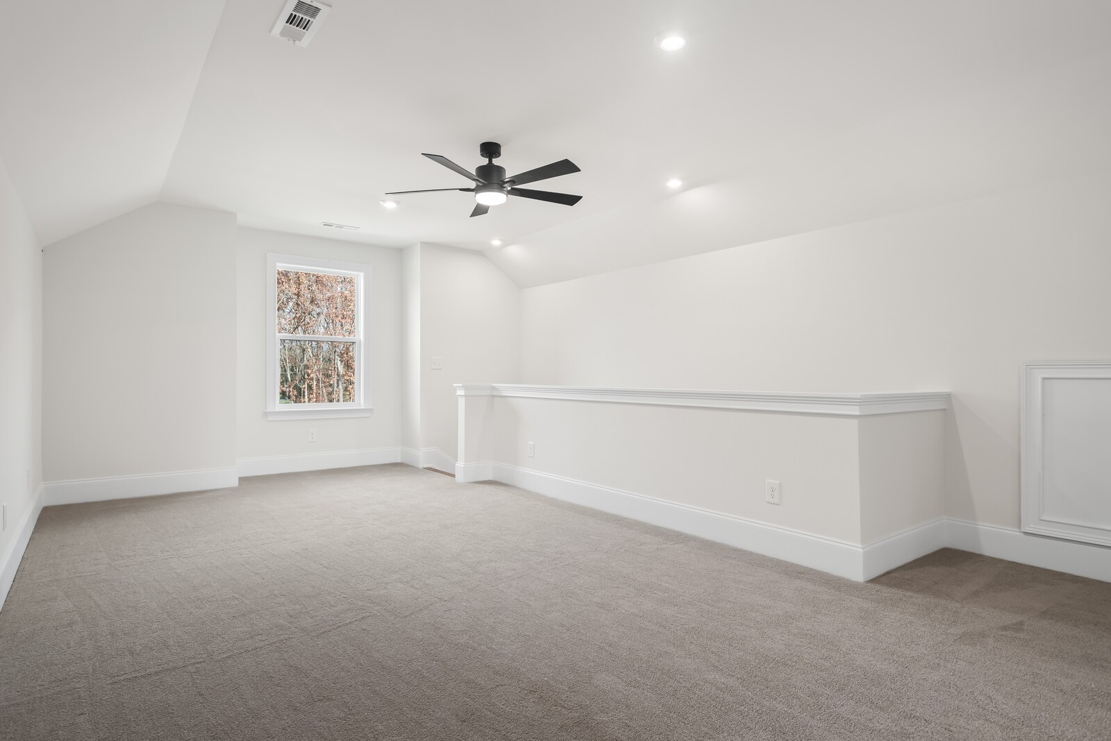 7221 Severide Street Fairview, TN 37062 - Photo 52 of 59 an empty room with windows and ceiling fan