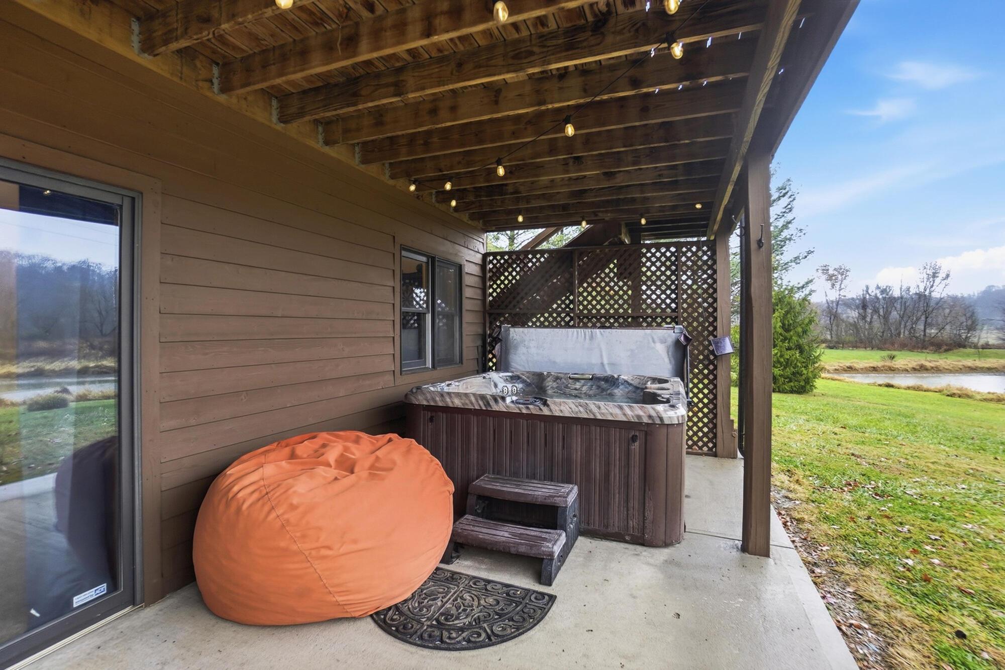 6321 R K Miller Road Logan, OH 43138 - Photo 62 of 90 The Arcade Lower Patio with Hot Tub