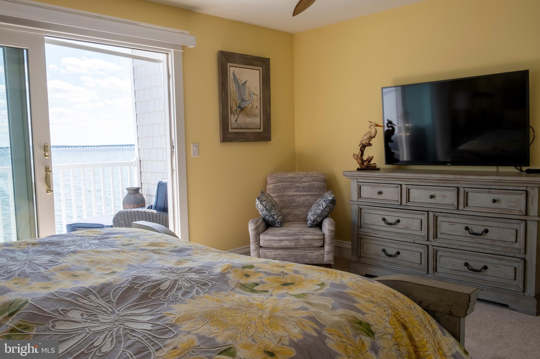 717 Rusty Anchor Road, Unit 4 Ocean City, MD 21842 - Photo 22 of 93 Master bedroom walks out to bayfront deck.