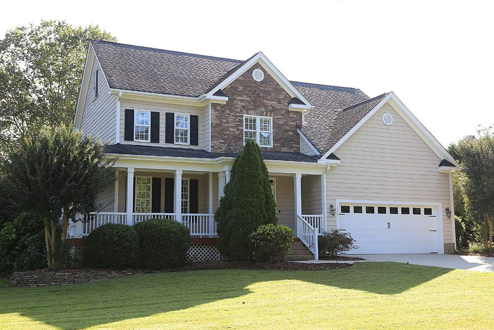 1721 Bayleaf Trail Raleigh, NC 27614 - Photo 4 of 30 This home's exterior is fiber cement with stone accents. Exterior Front