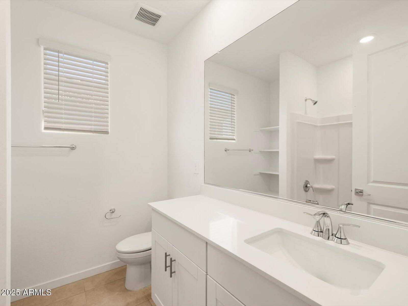 2426 Grenache Road San Tan Valley, AZ 85143 - Photo 17 of 73 a bathroom with a sink a toilet and a mirror