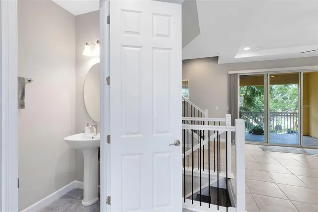 a balcony view with a garden