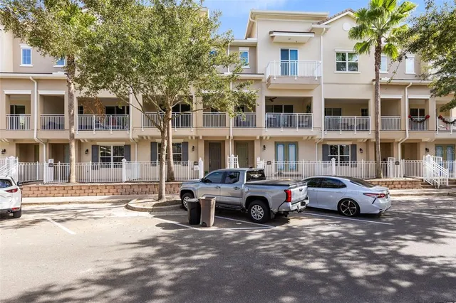 an aerial view of multiple house