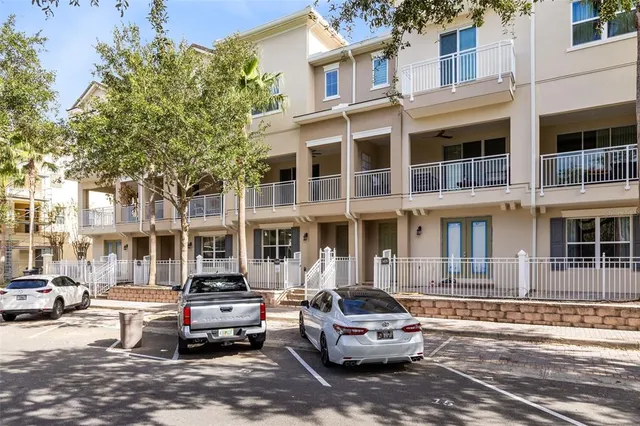 a view of a city with tall buildings