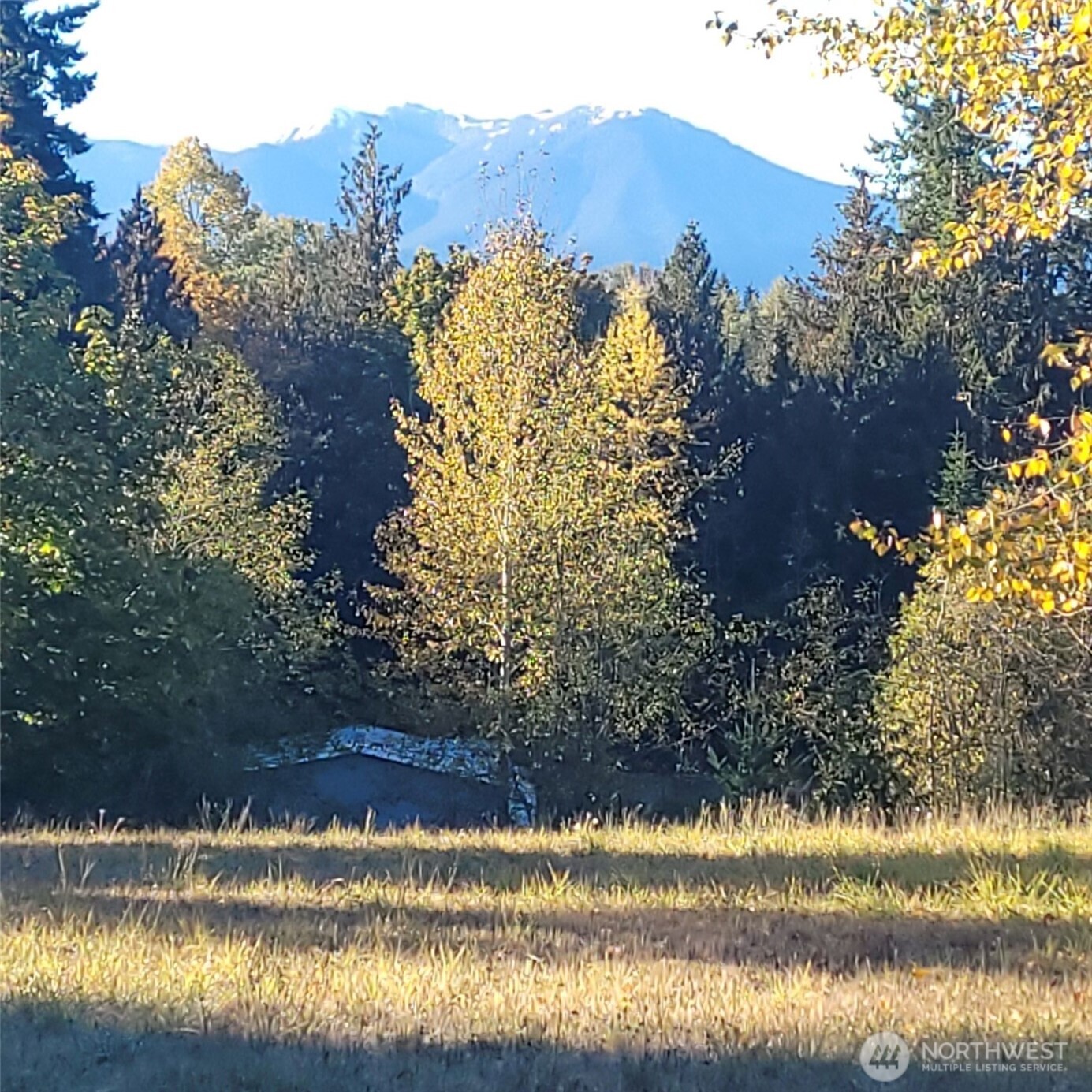 a view of lake with a yard