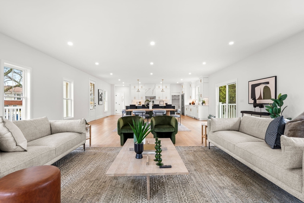 25 Sachem Road Needham, MA 02494 - Photo 21 of 40 a living room with furniture kitchen view and a large window