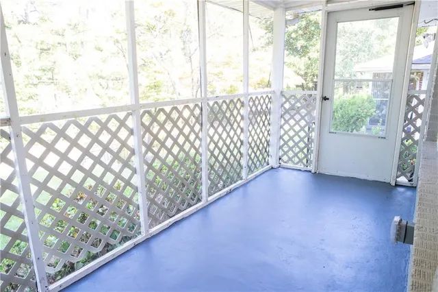 a view of a black and white floor to ceiling window