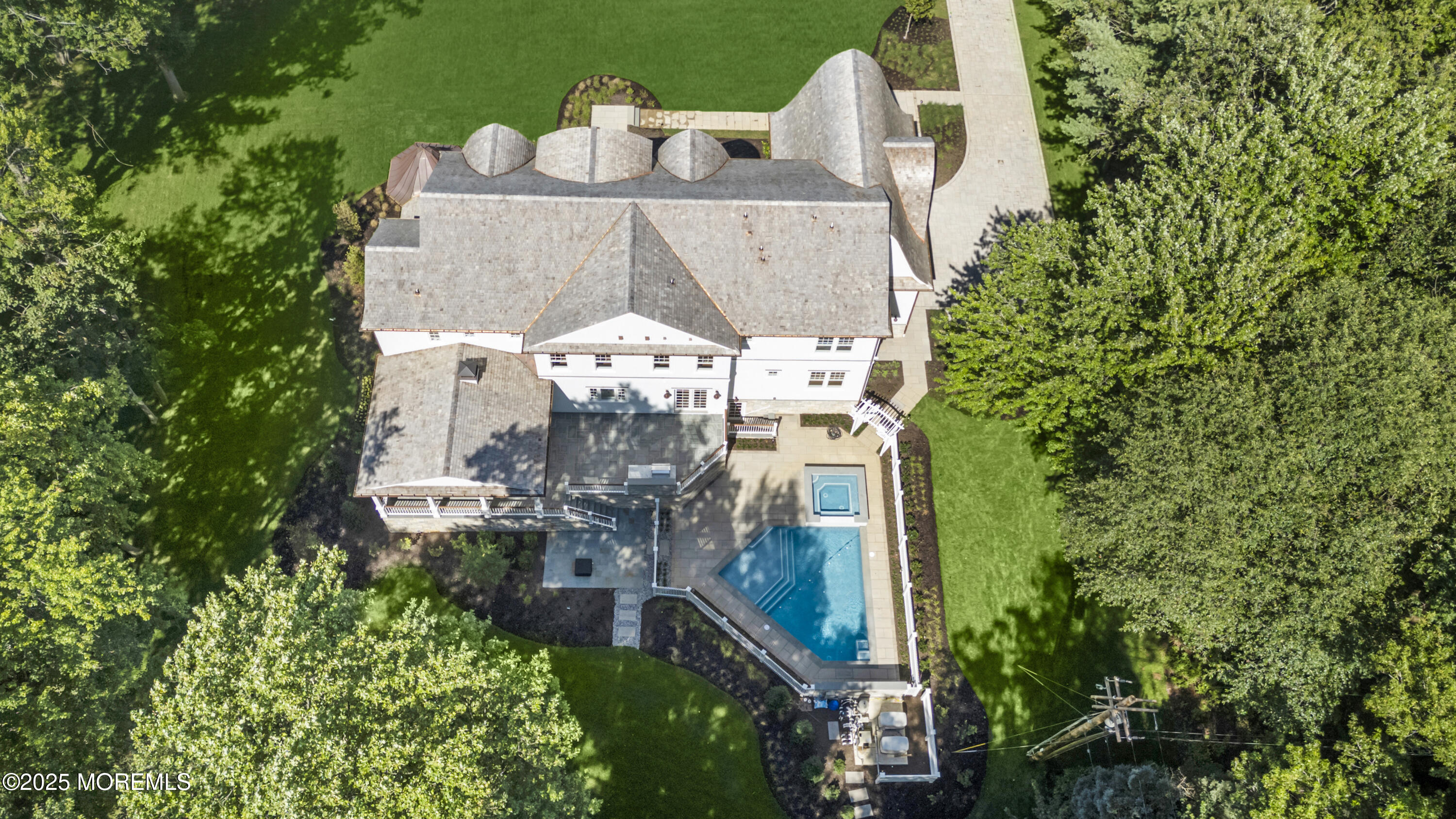 4 Club Way Rumson, NJ 07760 - Photo 55 of 79 an aerial view of a house with outdoor space and street view