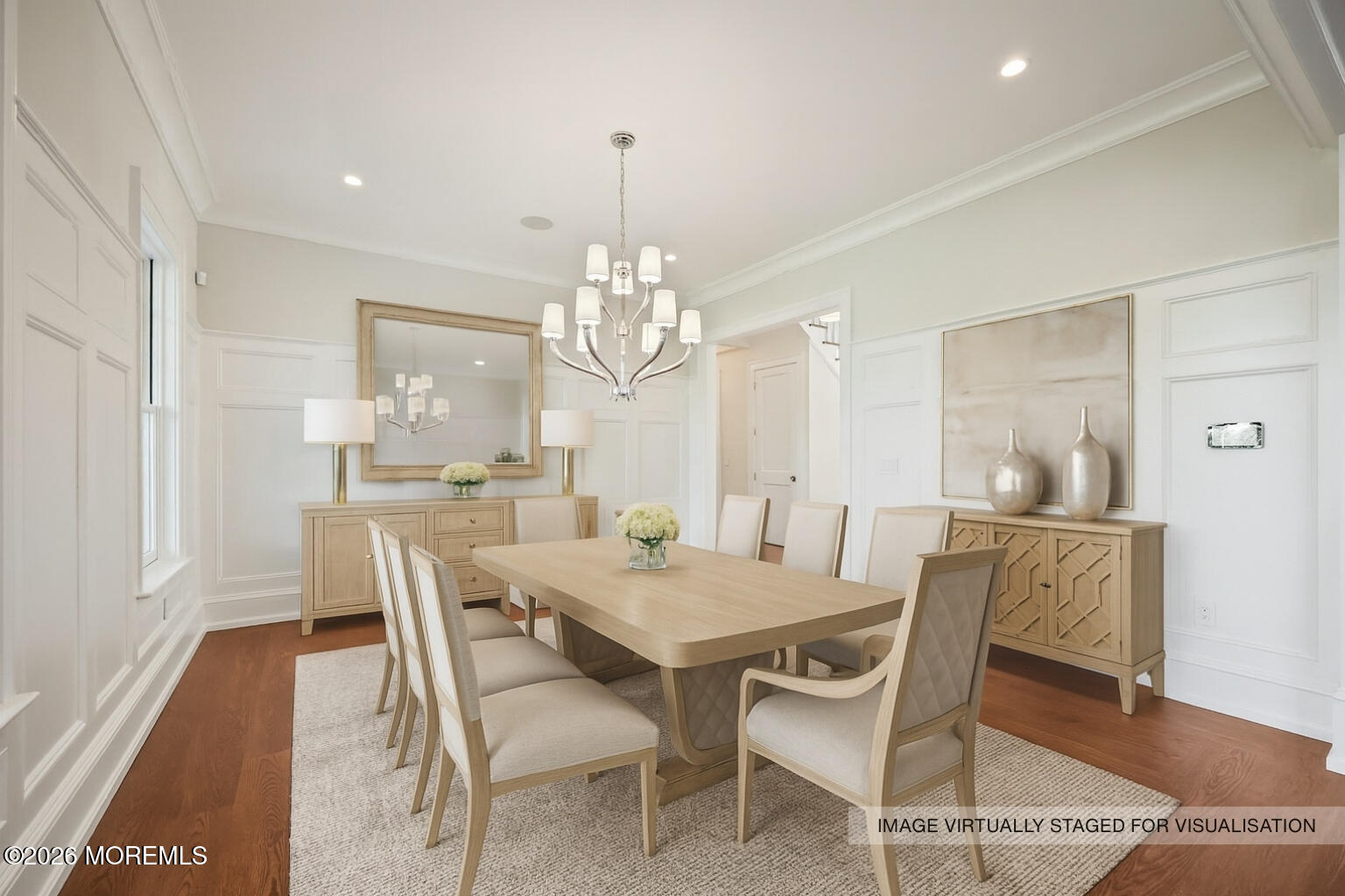 4 Club Way Rumson, NJ 07760 - Photo 61 of 79 a view of a dining room with furniture window and wooden floor