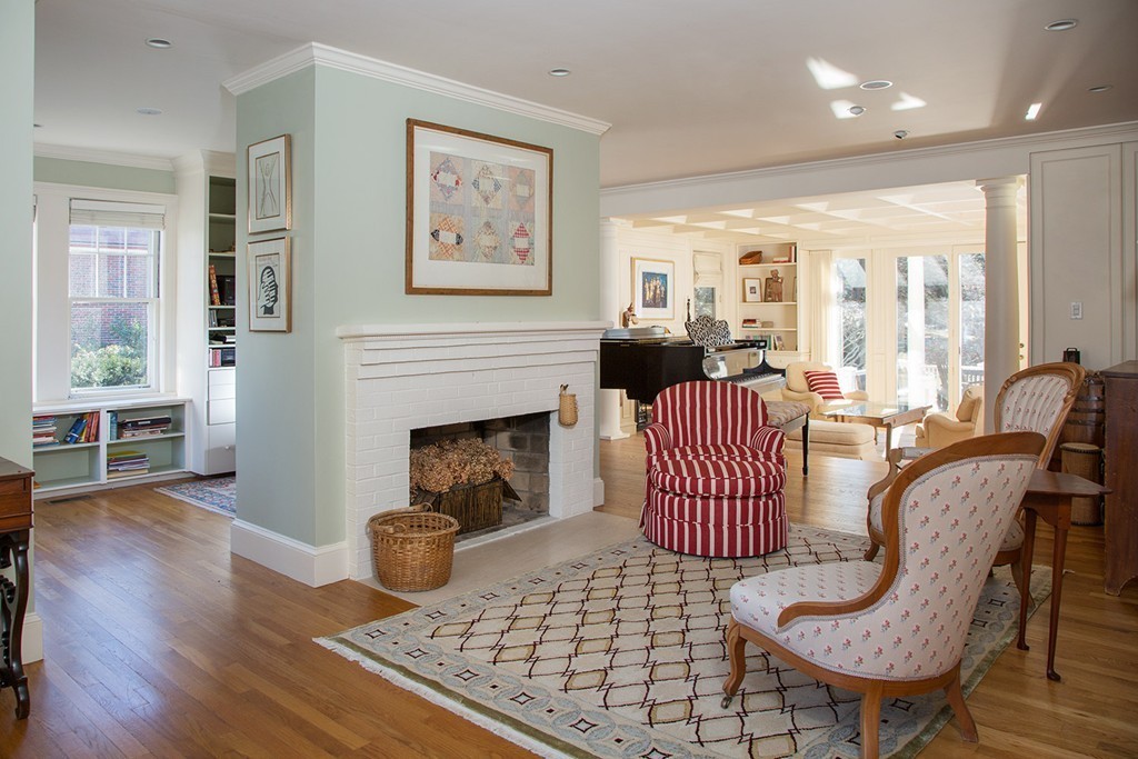 59 Tamworth Road Newton, MA 02468 - Photo 4 of 11 a living room with furniture and a fireplace