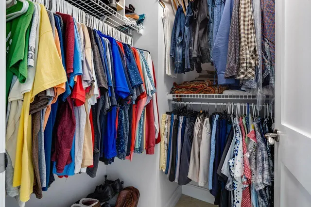 a view of a walk in closet