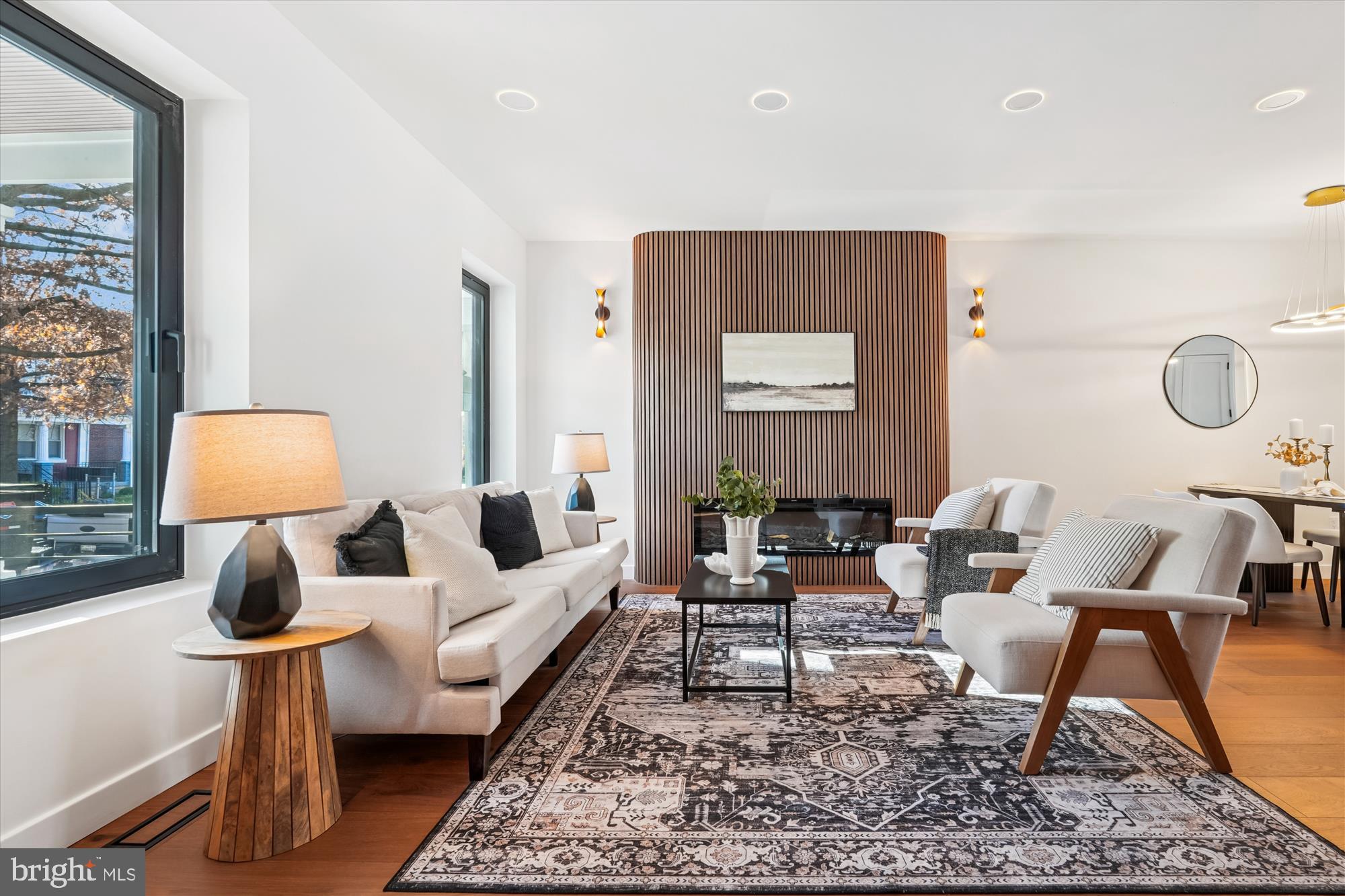 951 Shepherd Street Northwest Washington, DC 20011 - Photo 15 of 74 a living room with furniture and a lamp on table