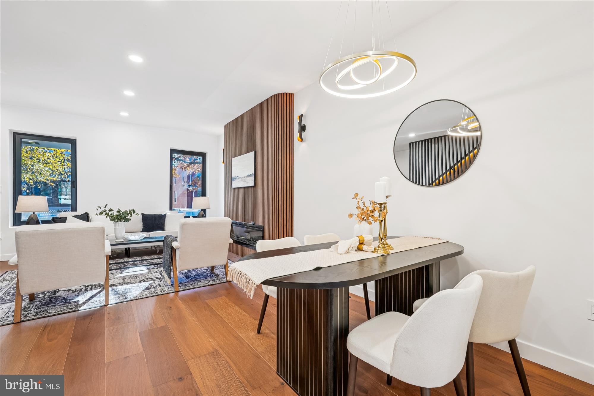 951 Shepherd Street Northwest Washington, DC 20011 - Photo 21 of 74 a view of a dining room with furniture and wooden floor